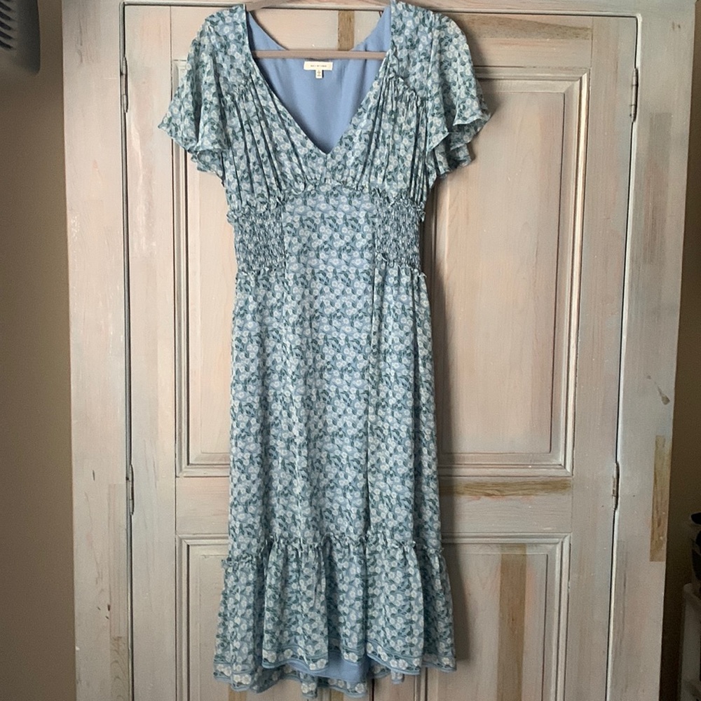 Max Studio Cornflower Blue MIDI Dress